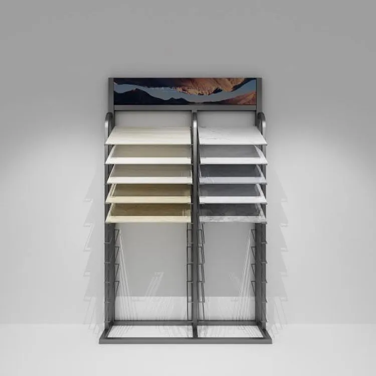 Was macht ein bodenstehendes Musterregal aus Stein für moderne Ausstellungsräume unverzichtbar?